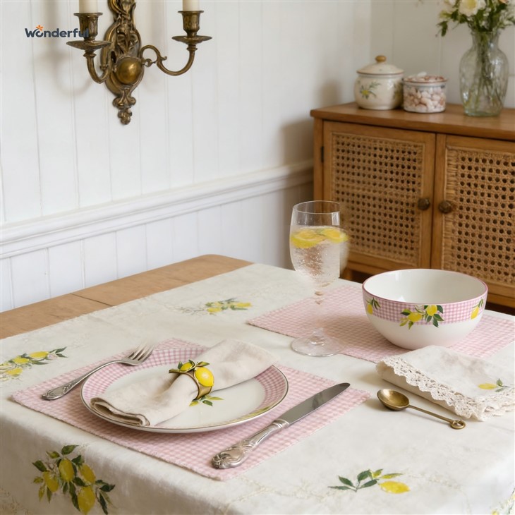 Pastel Picnic-Chic Lemon Dinnerware Set suppliers