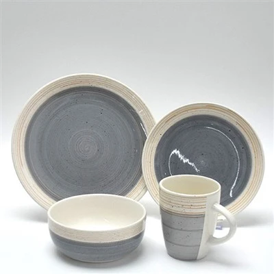 16pcs Mystic Grey Chip Dinnerware